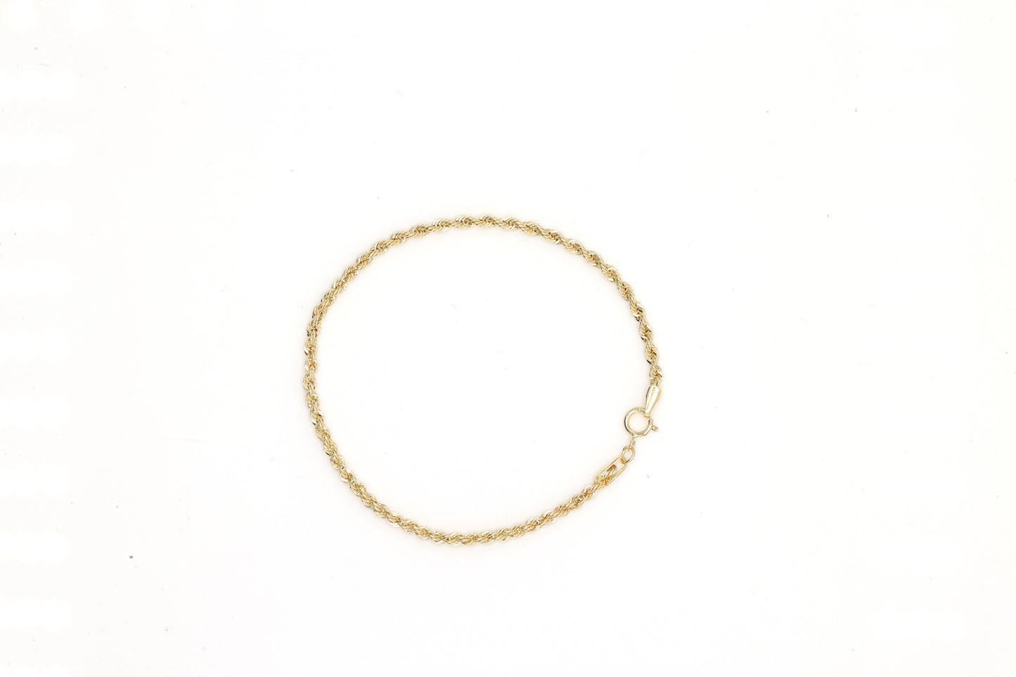 Rope Chain Bracelet, 18K Yellow Gold