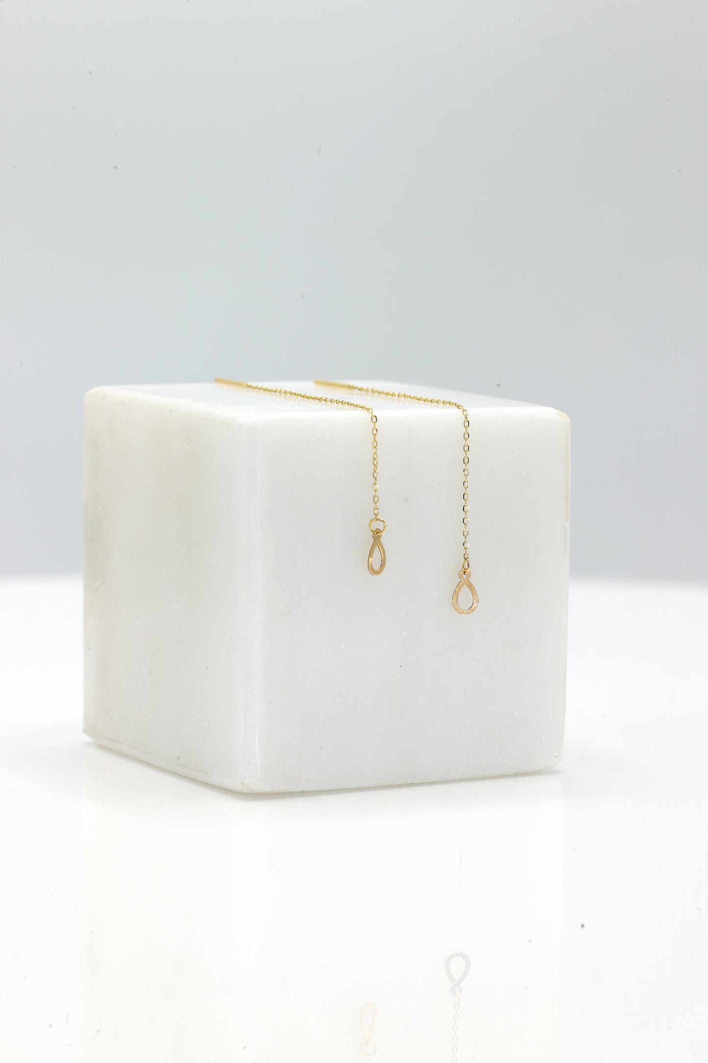 Tear Drop Earrings, 18K Yellow Gold