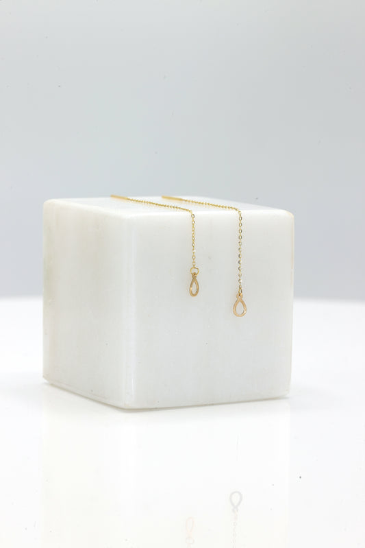 Tear Drop Earrings, 18K Yellow Gold