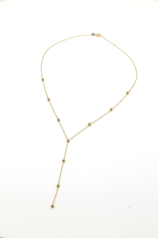 Lariat Necklace, 18K Yellow Gold