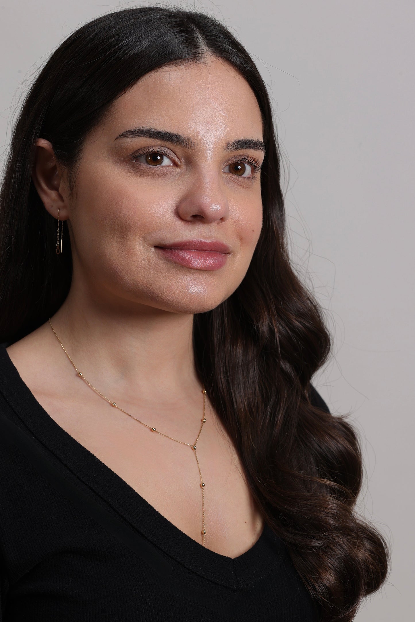 Lariat Necklace, 18K Yellow Gold