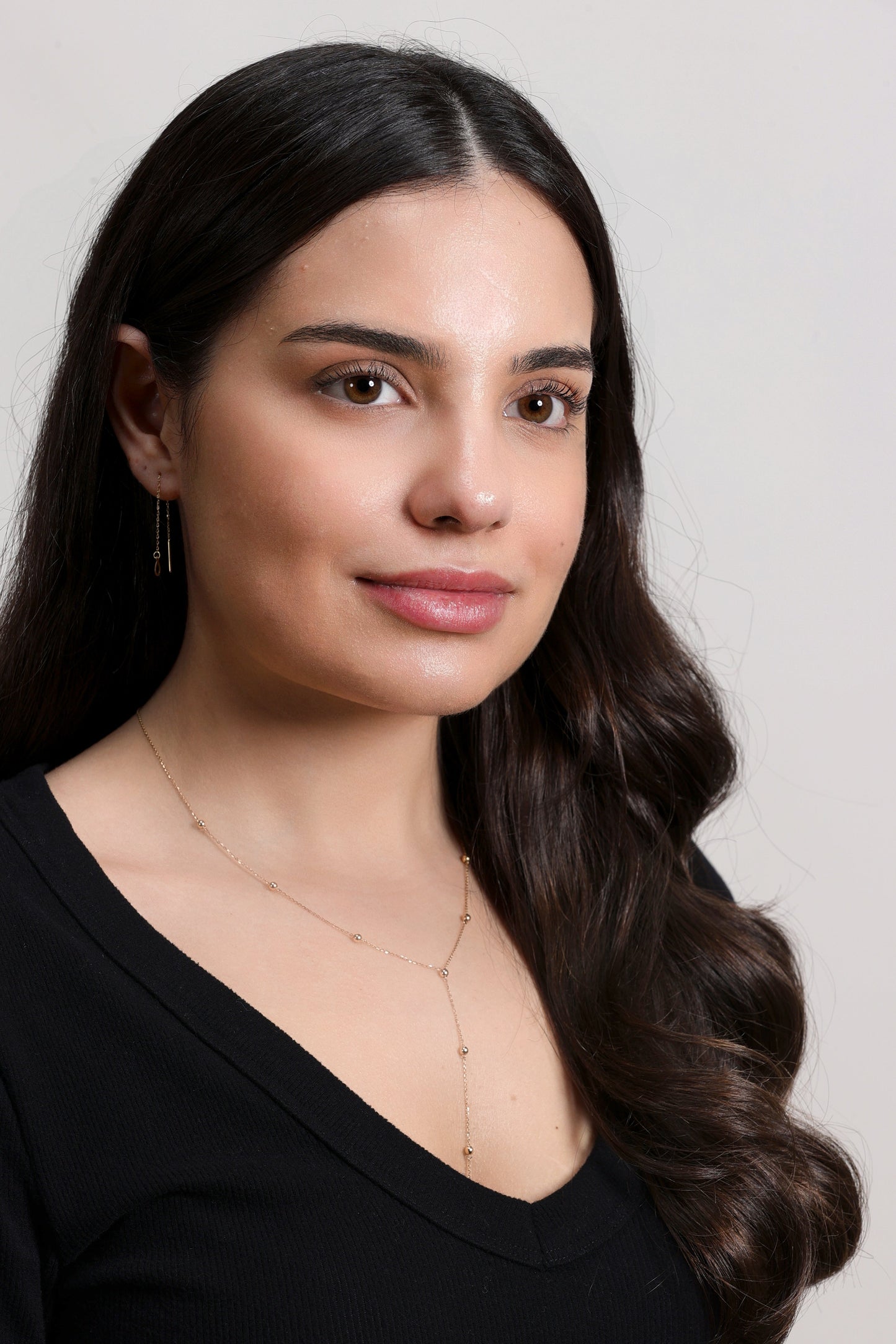 Lariat Necklace, 18K Yellow Gold